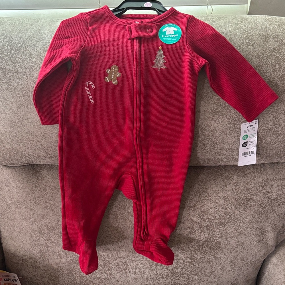 Carters Red Holiday Kids One Piece